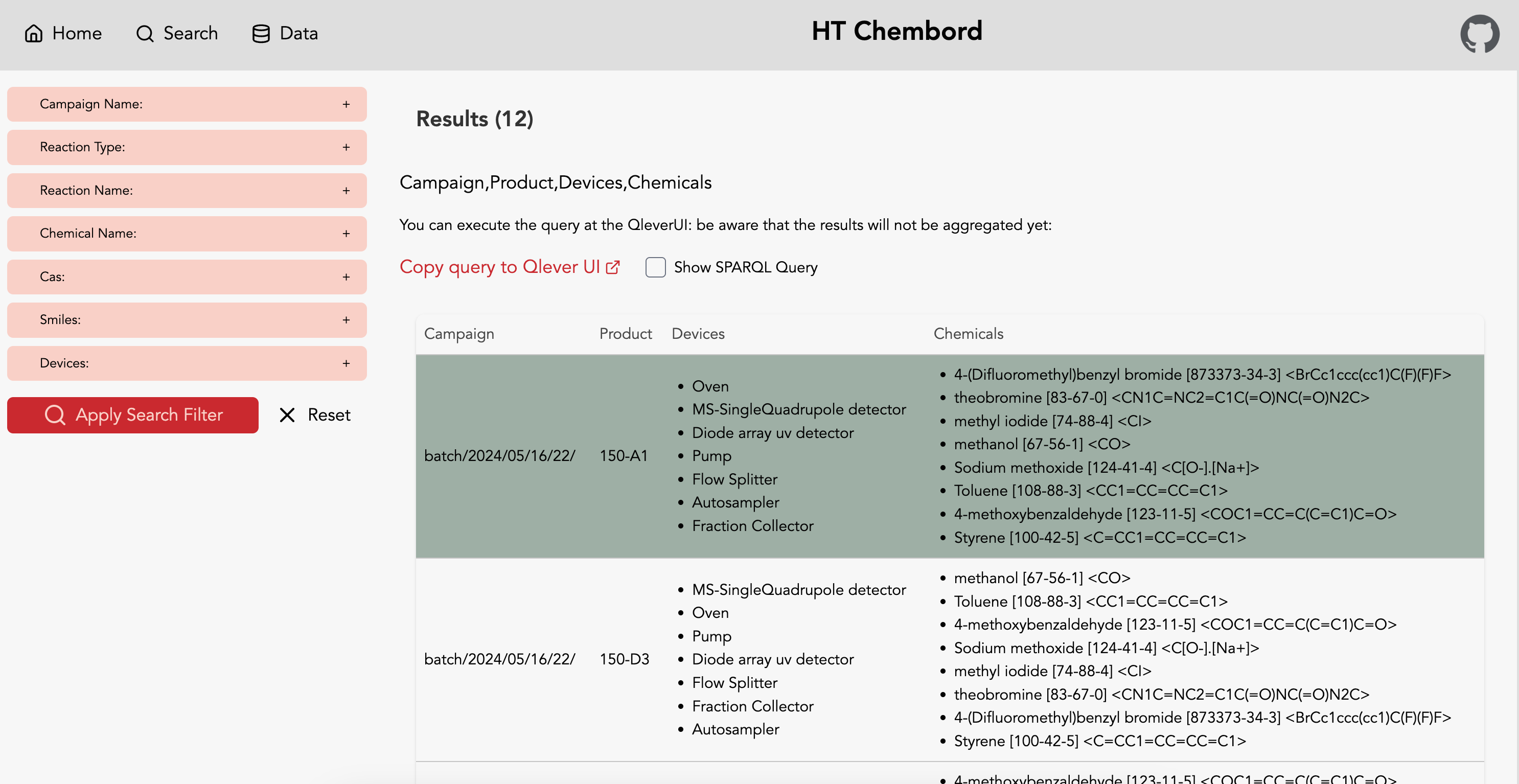Search page
