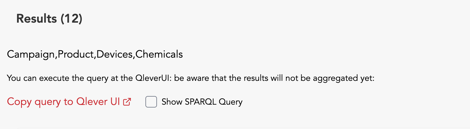 Search result summary